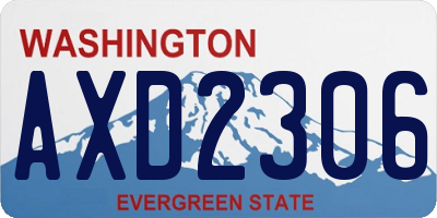 WA license plate AXD2306