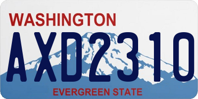 WA license plate AXD2310
