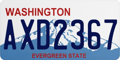 WA license plate AXD2367