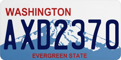 WA license plate AXD2370