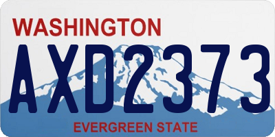 WA license plate AXD2373