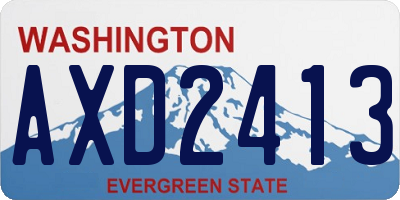 WA license plate AXD2413