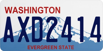 WA license plate AXD2414