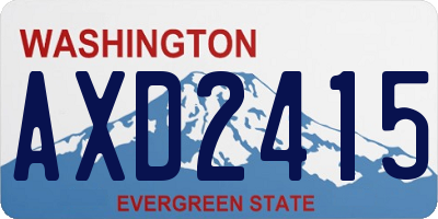 WA license plate AXD2415