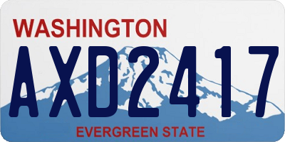 WA license plate AXD2417