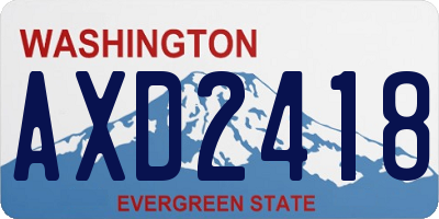 WA license plate AXD2418
