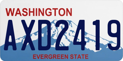 WA license plate AXD2419