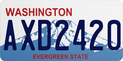 WA license plate AXD2420