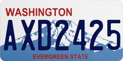 WA license plate AXD2425