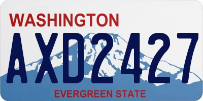 WA license plate AXD2427