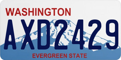 WA license plate AXD2429