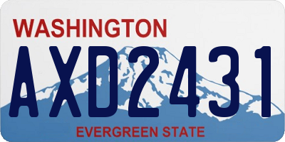 WA license plate AXD2431