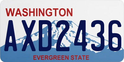 WA license plate AXD2436