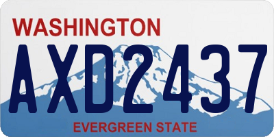 WA license plate AXD2437
