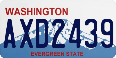WA license plate AXD2439
