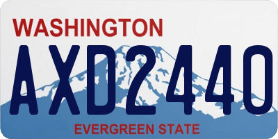 WA license plate AXD2440