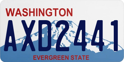 WA license plate AXD2441
