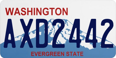 WA license plate AXD2442