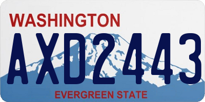 WA license plate AXD2443