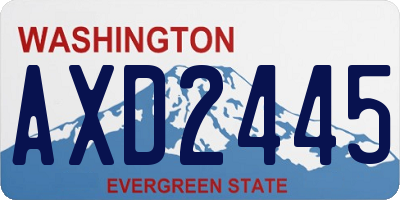 WA license plate AXD2445