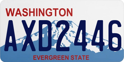 WA license plate AXD2446