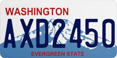 WA license plate AXD2450