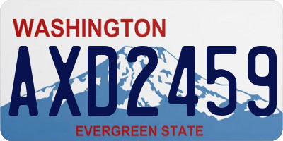WA license plate AXD2459