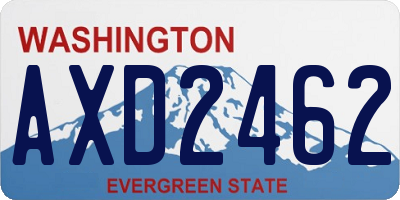 WA license plate AXD2462