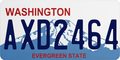 WA license plate AXD2464