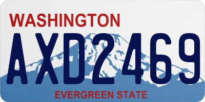 WA license plate AXD2469