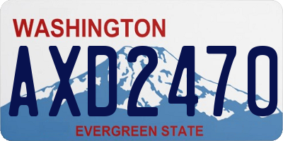WA license plate AXD2470