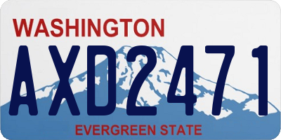 WA license plate AXD2471