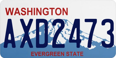 WA license plate AXD2473