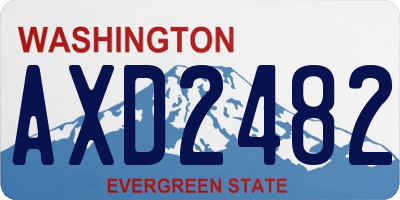 WA license plate AXD2482