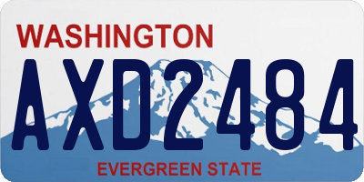 WA license plate AXD2484