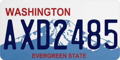 WA license plate AXD2485