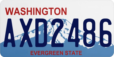 WA license plate AXD2486