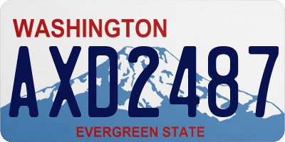 WA license plate AXD2487