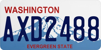 WA license plate AXD2488
