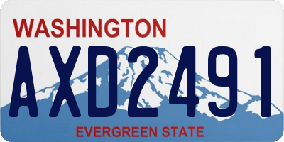 WA license plate AXD2491