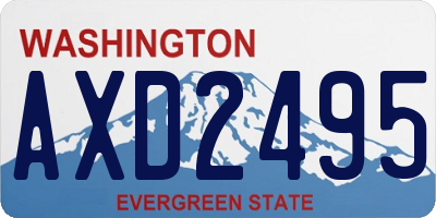 WA license plate AXD2495