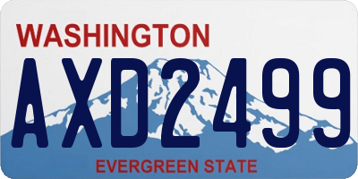 WA license plate AXD2499