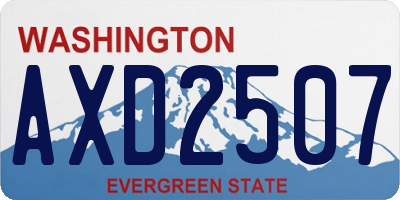 WA license plate AXD2507