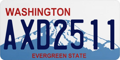 WA license plate AXD2511