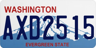 WA license plate AXD2515