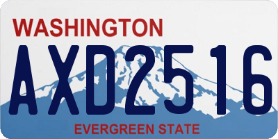 WA license plate AXD2516