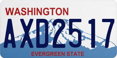 WA license plate AXD2517