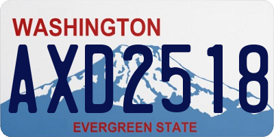 WA license plate AXD2518