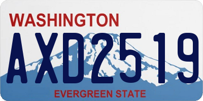 WA license plate AXD2519
