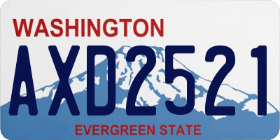 WA license plate AXD2521